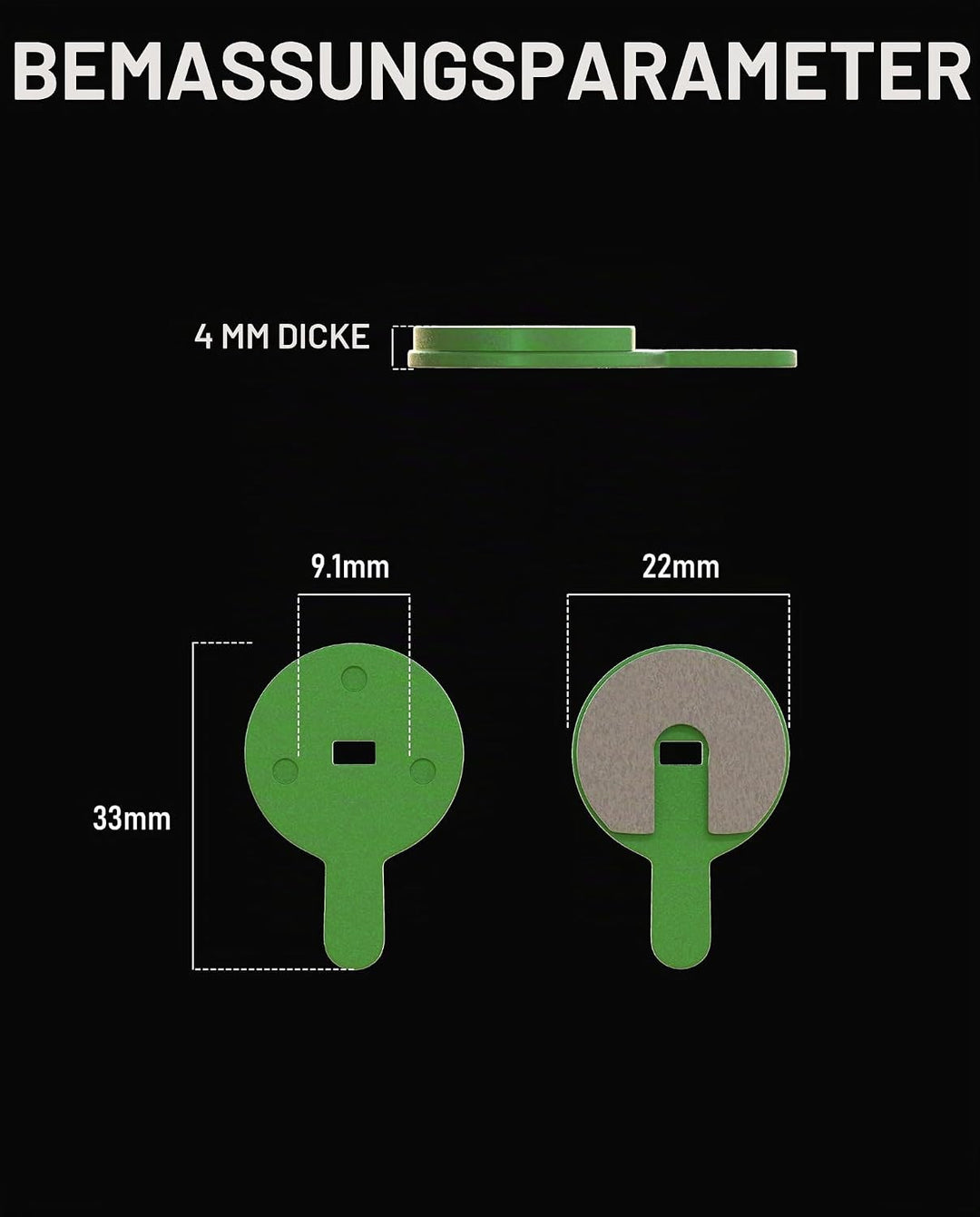 2 Paar Geräuscharme 4mm Scheibenbremsbeläge kompatibel mit KuKirin G2 Max / G2 Pro KickScooter Hitze