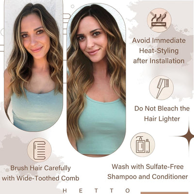 Hetto Balayage Echthaar Tressen Extensions Remy Tressen Echthaar Extensions Naturlich Tressen Extens