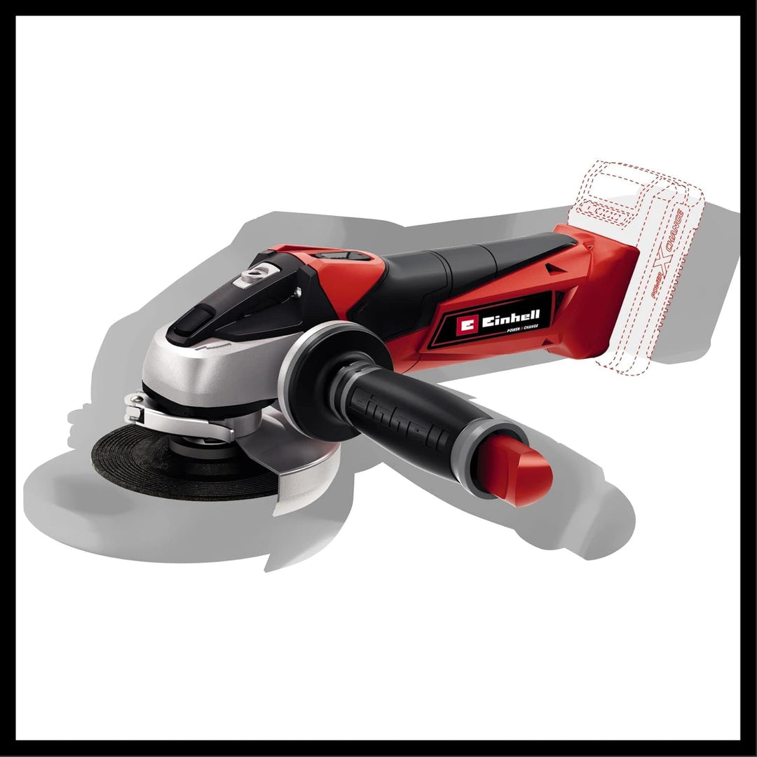 Einhell Akku-Winkelschleifer TE-AG 18/115 Li-Solo Power X-Change (18 V, 115 mm Scheibendurchmesser,