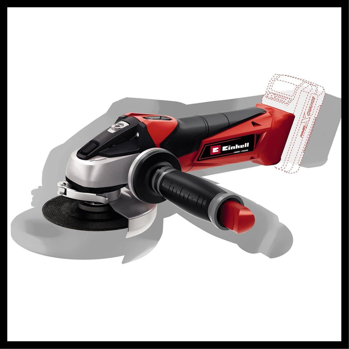 Einhell Akku-Winkelschleifer TE-AG 18/115 Li-Solo Power X-Change (18 V, 115 mm Scheibendurchmesser,