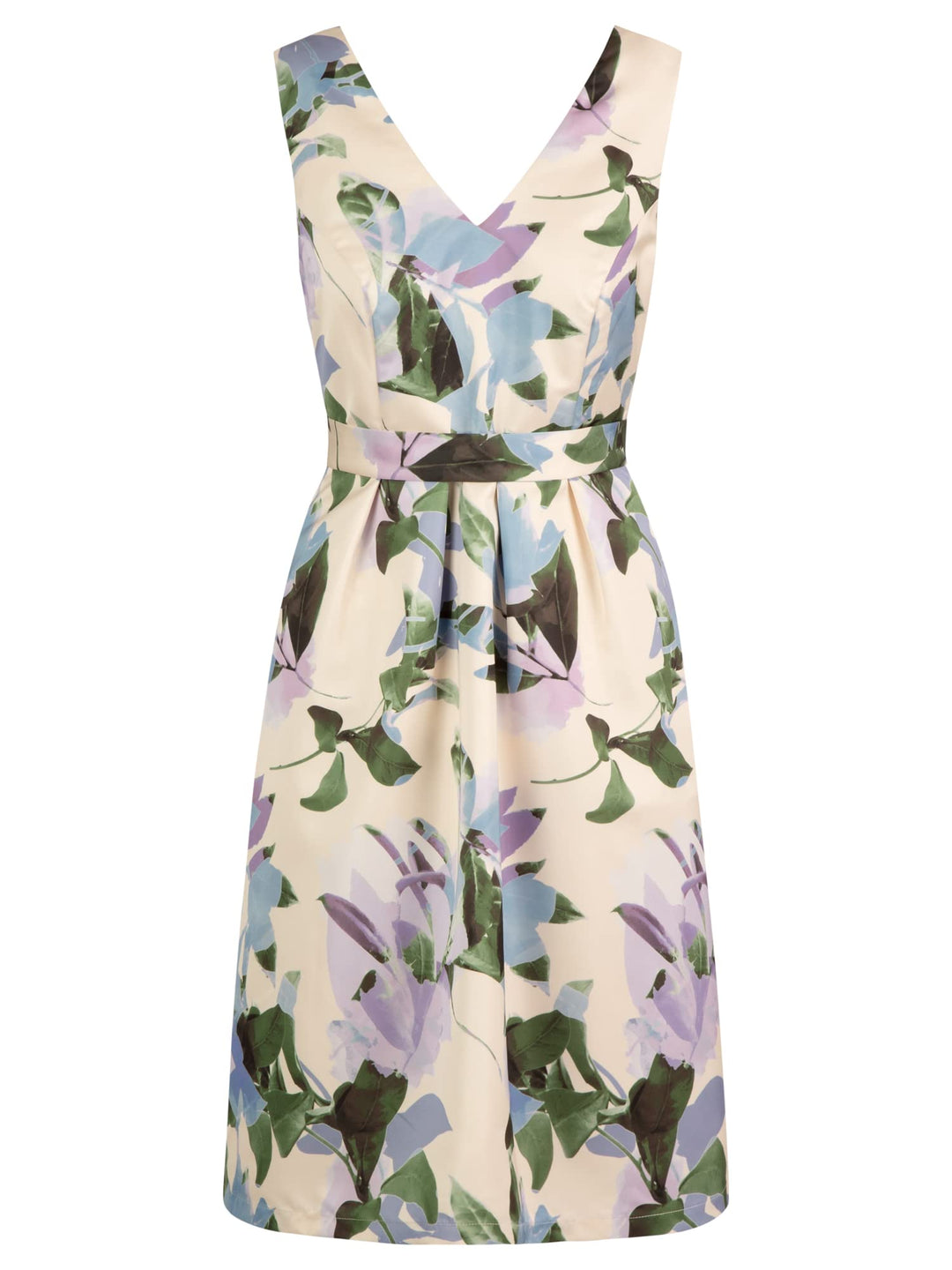 Damen Partykleid Kleid 36 Creme-multicolor, 36 Creme-multicolor