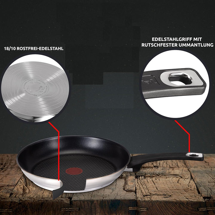 Tefal E30 Jamie Oliver Pfannenset Induktion 2 tlg -SET22- kleine Pfanne 20 cm + Bratpfanne 26 cm, An