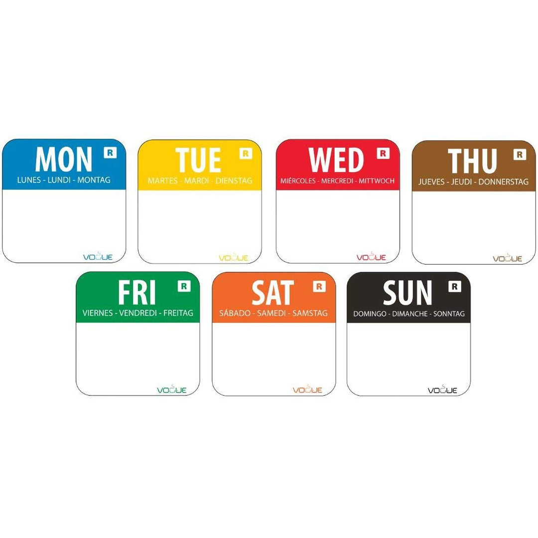 Vogue S151 Tag der Woche Etiketten Set