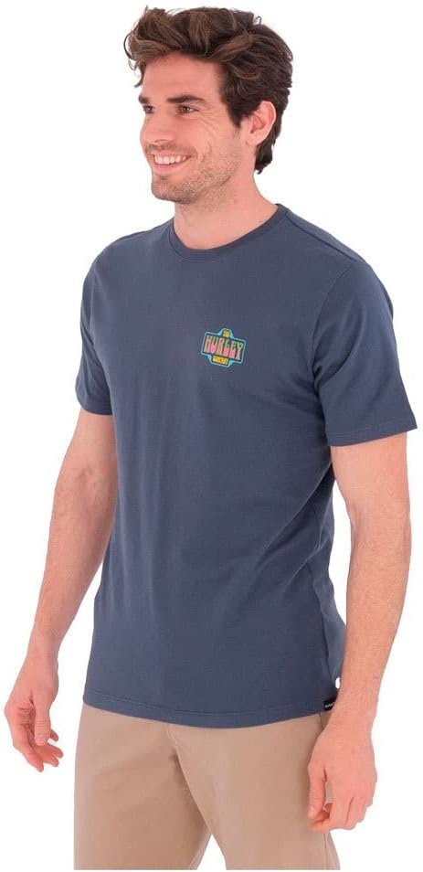 Hurley Herren Evd Wash Reflection Tee Ss T-Shirt S Monsoon Blau, S Monsoon Blau