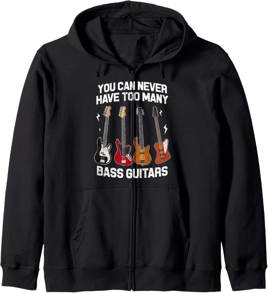 Bassist Musik Gitarre Bassisten Kleidung Motiv Herren Rock Kapuzenjacke