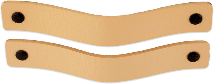 Brute Strength - Ledergriffe für Möbel - Natur - 48 Stück - 16,5 x 2,5 cm - Schrankgriff, Türgriff f
