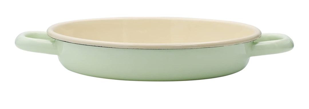 Riess, 0409-006, Eier- und Servierpfanne 22, CLASSIC - EMAILLEPFANNEN, nilgrün, Emaille, 22cm Durchm