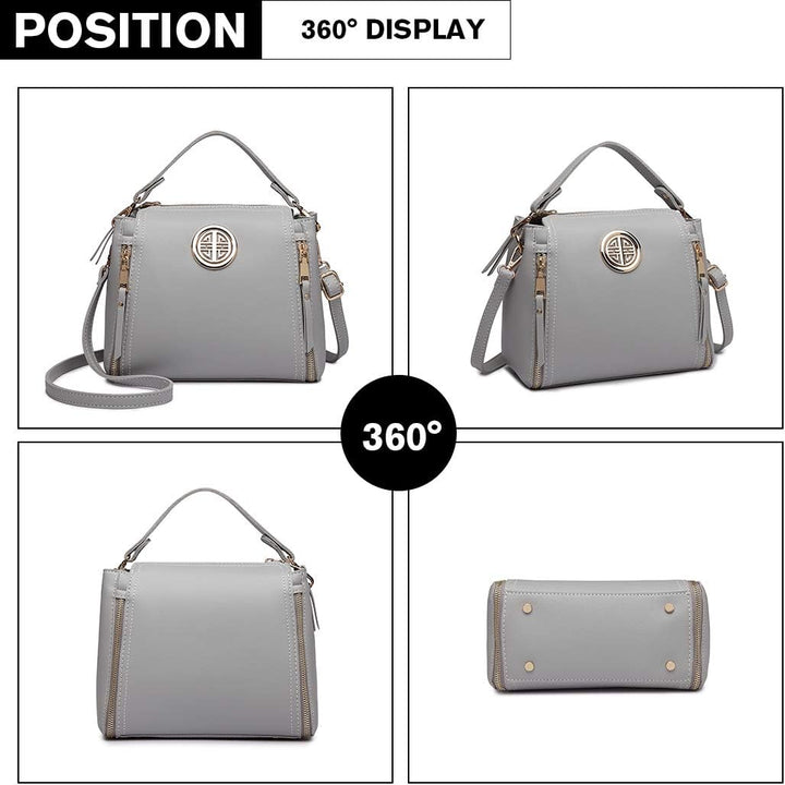 Miss Lulu Handtasche Damen Schultertasche Henkeltasche Pu Leder Elegant Umhängetasche Mittlere Top G