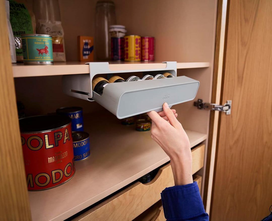 Joseph Joseph CupboardStore Unterregal Gewürzregal, Platzsparender Küchenorganizer, recyceltem Plast