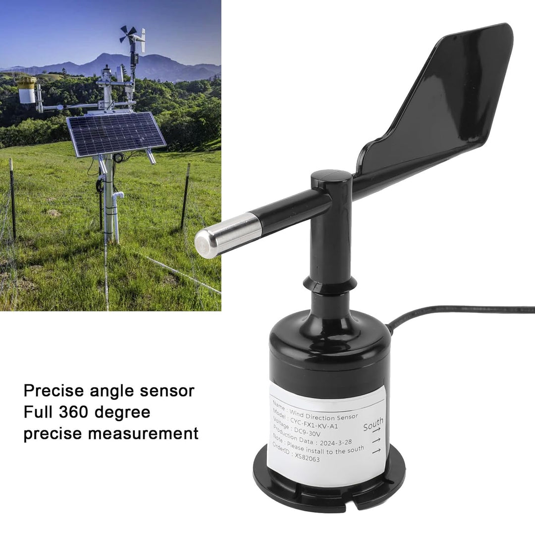 Omnidirektionaler 360-Grad-Windrichtungssensor, DC9 30 V 4 mA bis 20 mA ABS-Gehäuse für Meteorologie