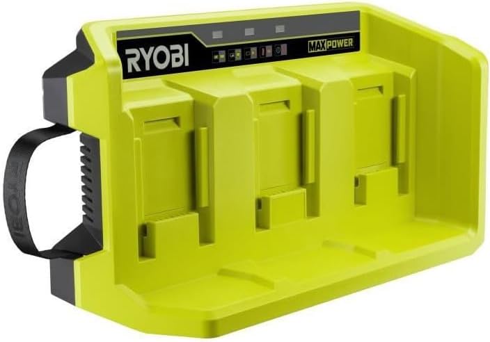 Ryobi Ladegerät 36 V 3,0 Ah – 3 Ports – RY36C3PA 3-Fach Ladegerät 4.0 A Ladestrom, 3-Fach Ladegerät