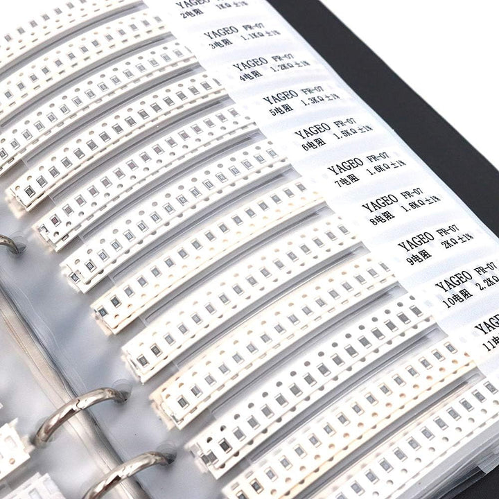 DollaTek 1% 1206 SMD Resistor Assorted Folder (0 Ohm-10M Ohm) 170value x 50pcs = 8500 Stück Musterbu