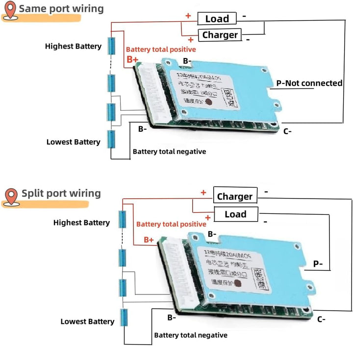 1pcs BMS 13S 48V Li-Ion PCB Schutzplatte und Temperaturregelung Schutz für Elektrofahrräder und Powe