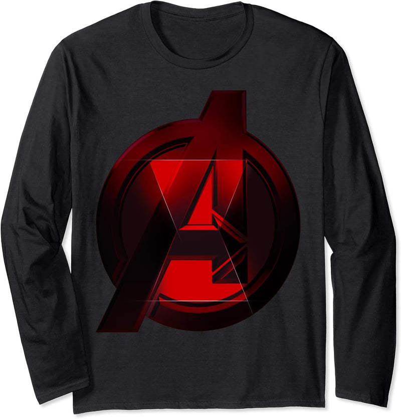 Marvel Black Widow Dark Avengers Logo Langarmshirt