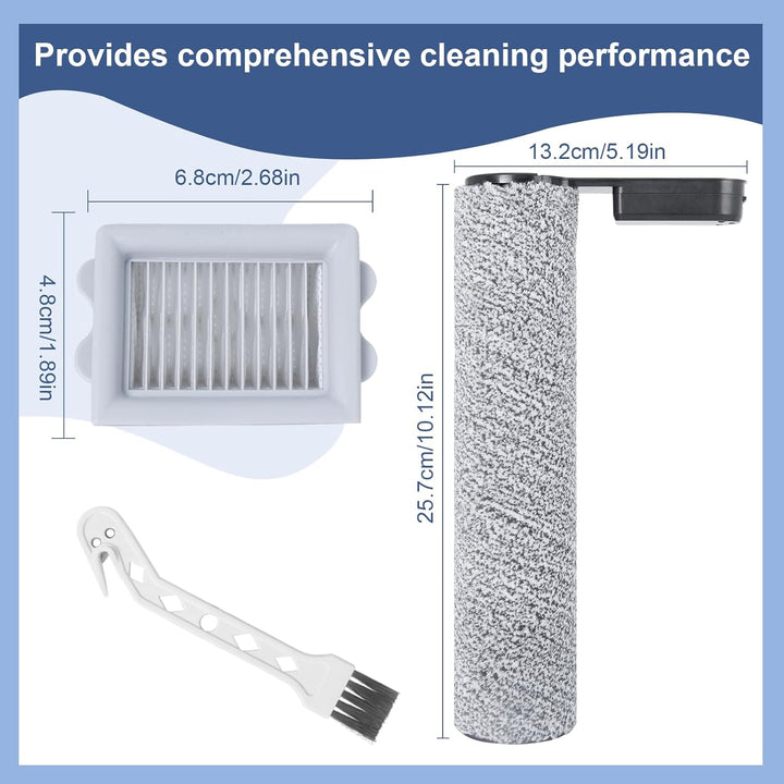 Bürstenrolle Filter Ersatzteile für Roborock Flexi/Flexi Pro Nass-Trocken-Sauger Zubehör (2 Bürstenr