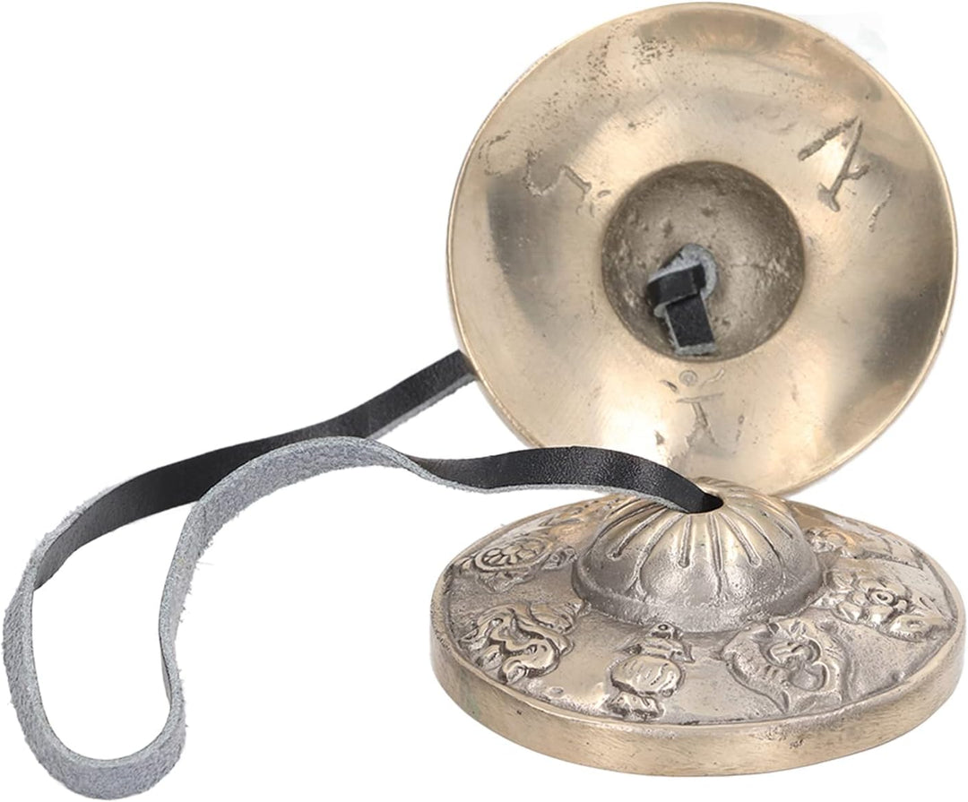 Tyenaza Tibetische Tingsha-Meditationsglocke, Kleines Reines Kupfer-Doppelglockenspiel, Nepalesische