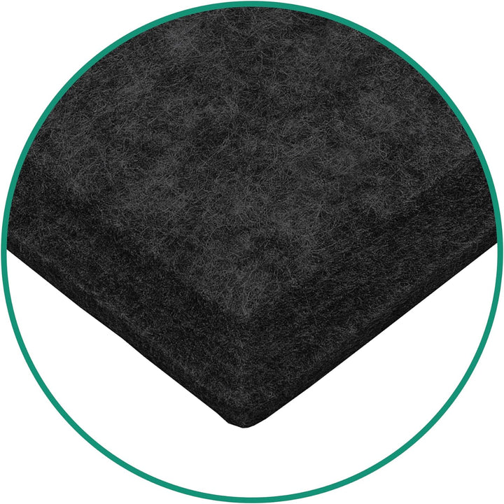 vilz 12 Stück Akustik Panel aus recyceltem Filz - Schalldämmer Quadrate 250x250x9 mm Farbe Schwarz f