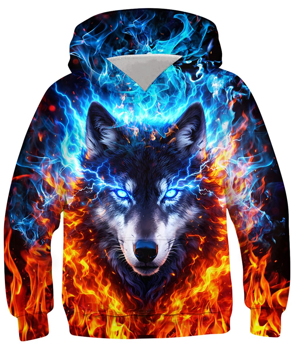 TUONROAD 3D Hoodie Kinder Jungen Mädchen Lustig Kapuzenpullover Langarm Sweatshirt Pullover 6-14 Jah