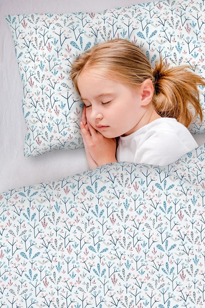 Amilian Kinderbettwäsche Kinder Bettwäsche Babybettwäsche für Baby Bettbezug 100 x 135 cm, Kopfkisse