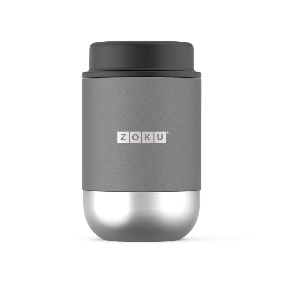 Zoku Neat Stack Lebensmittelbehälter, doppelwandig, vakuumisoliert, 473 ml, silberfarben 16 Ounce Si