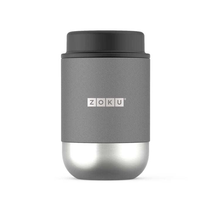 Zoku Neat Stack Lebensmittelbehälter, doppelwandig, vakuumisoliert, 473 ml, silberfarben 16 Ounce Si