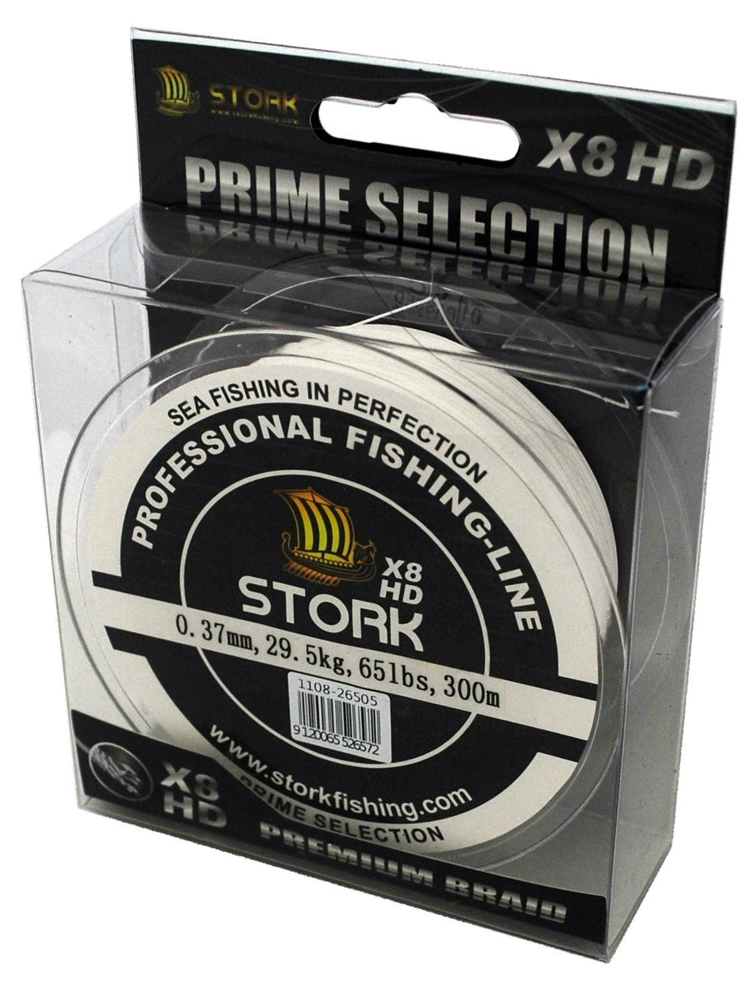 Stork HDx8, 8-Fach geflochtene Premium Angelschnur 300m Weiss 30 lbs / 13.6 kg / 0.22 mm, Weiss 30 l