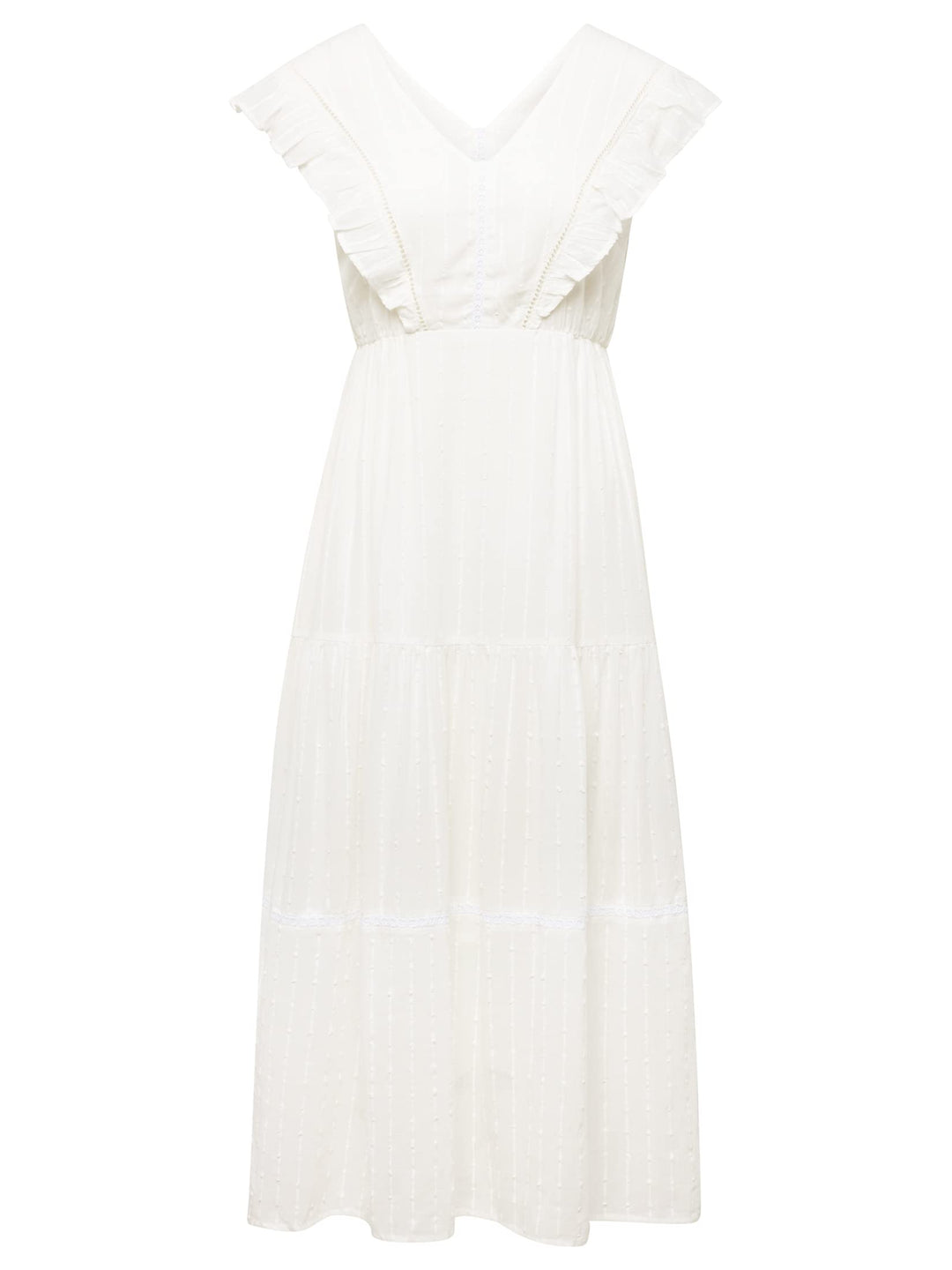 Mavi Damen Long Dress Kleid S Antique White, S Antique White