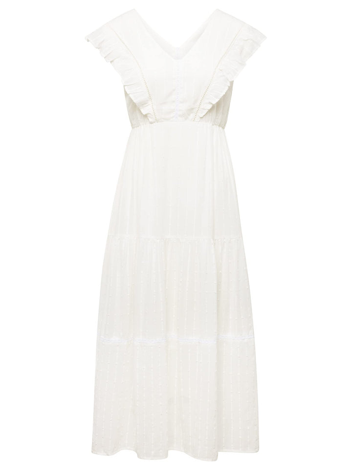 Mavi Damen Long Dress Kleid S Antique White, S Antique White
