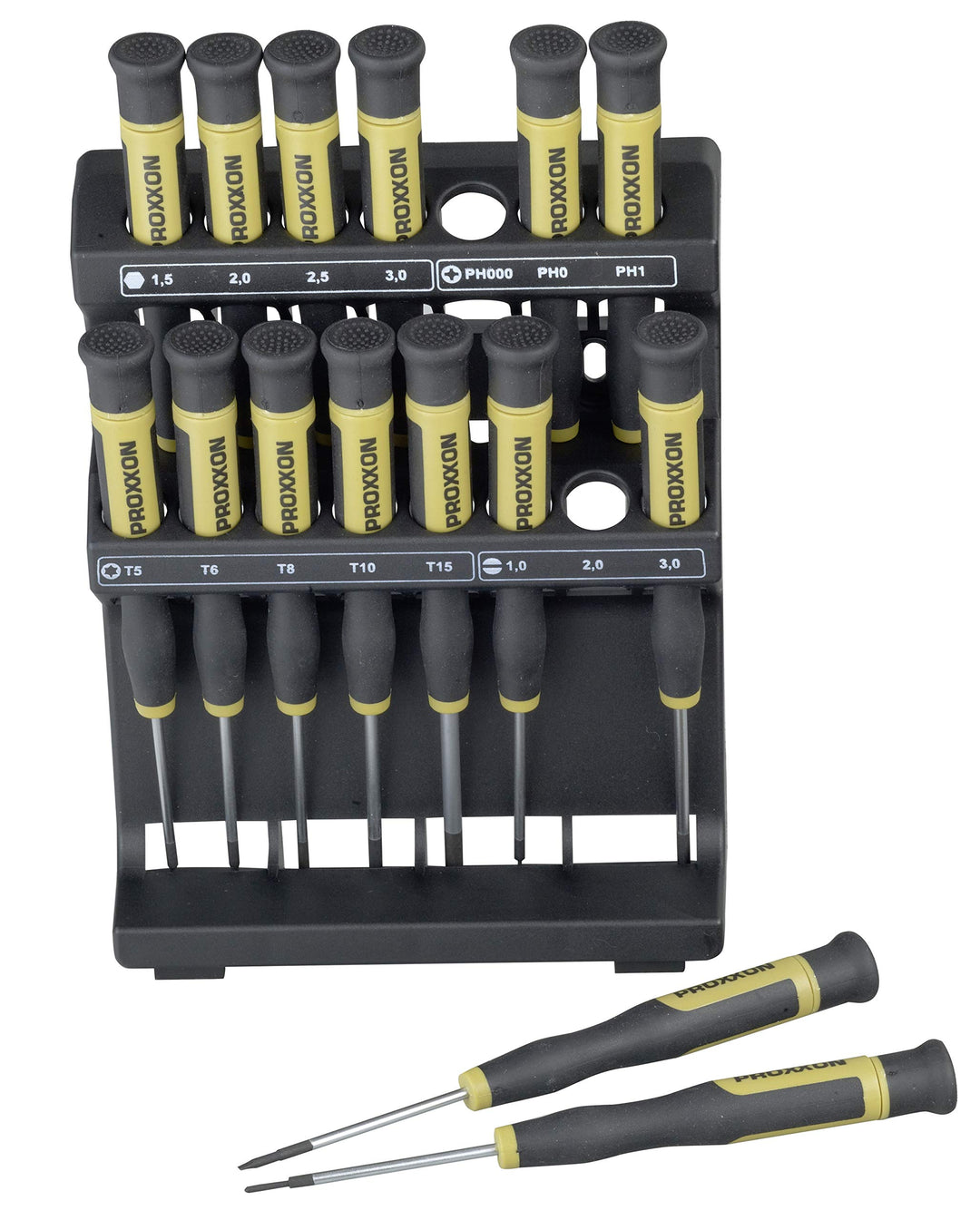 PROXXON 28148 Feinstschraubendreher MICRO-Driver, 15-teilig inkl. Halter