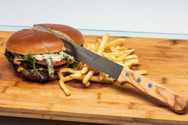 Marsvogel Brotmesser Olivenholz 2,0 mm Rückenstärke mit Welle Made in Solingen by Neustanlo, Olivenh