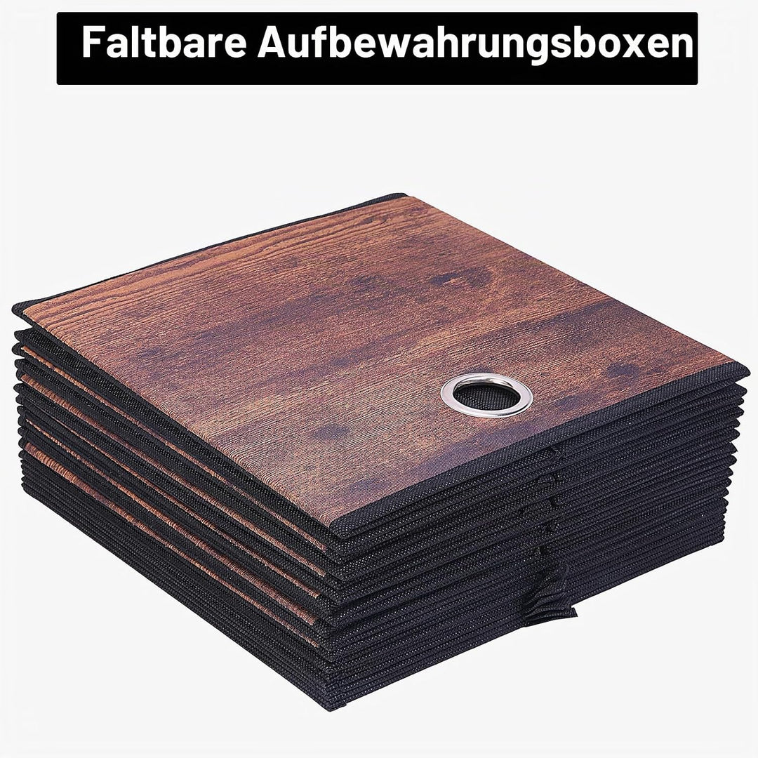 JAKAGO 6 Stück Faltbare Aufbewahrungsbox 30 x 30 x 30 cm Stoff Aufbewahrungswürfel Faltbox für Kalla
