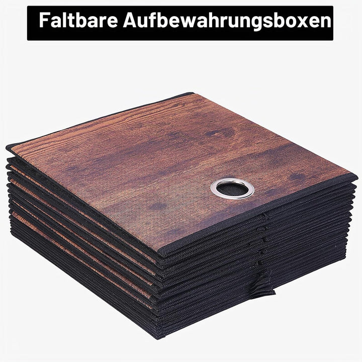 JAKAGO 6 Stück Faltbare Aufbewahrungsbox 30 x 30 x 30 cm Stoff Aufbewahrungswürfel Faltbox für Kalla