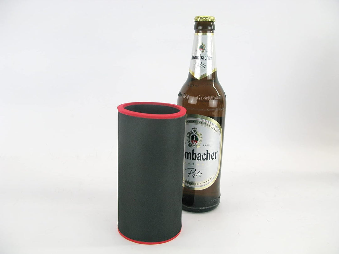 5er Set schwarze Getränkekühler 0,5l Flasche - Bierkühler - Neoprenkühler - passgenau ~Flaschenkühle