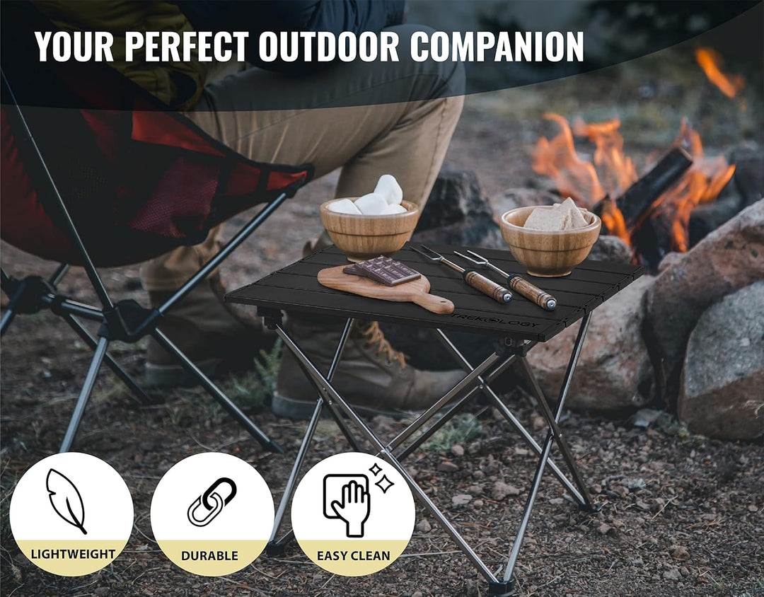 TREKOLOGY Tisch Kleiner Campingtisch Camping Beistelltisch Der Zusammenklappbar Leicht Zelttisch Kla