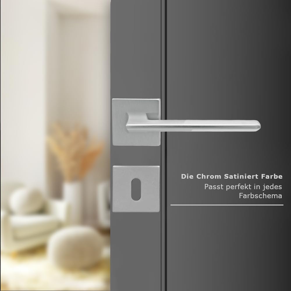 domino Türgriff ELIZA-QR M4 BB-Buntbart Drückergarnitur für Zimmertüren Türdrücker-Set Rosetten-Garn