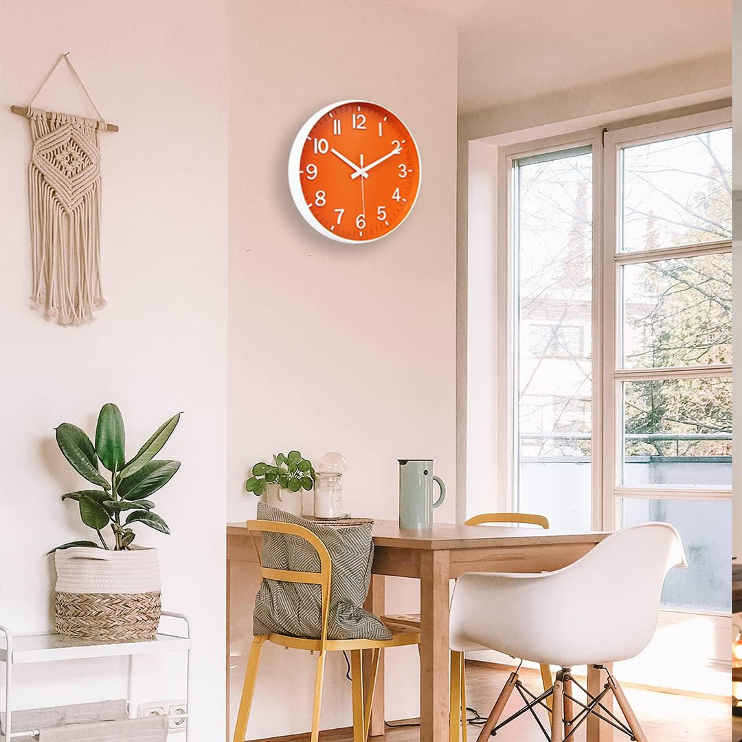 HZDHCLH 30cm Lautlos Wanduhr Schleichende Sekunde mit Arabisch Ziffer ohne Ticken für Dekoration Woh