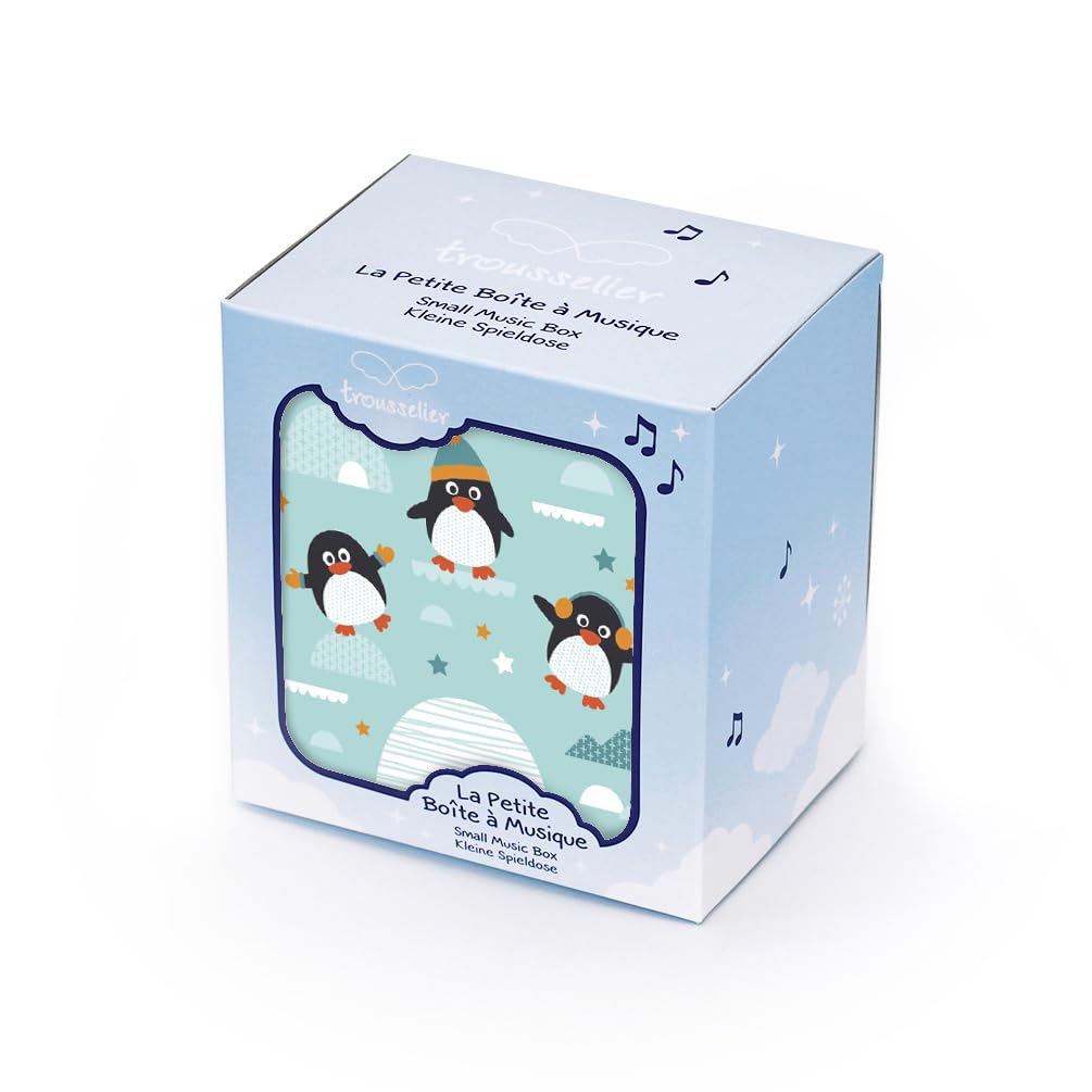 Trousselier - Pinguin - Schatzkiste & Musikschmuckdose - Spieluhr - Ideales Kindergeschenk - Phospho