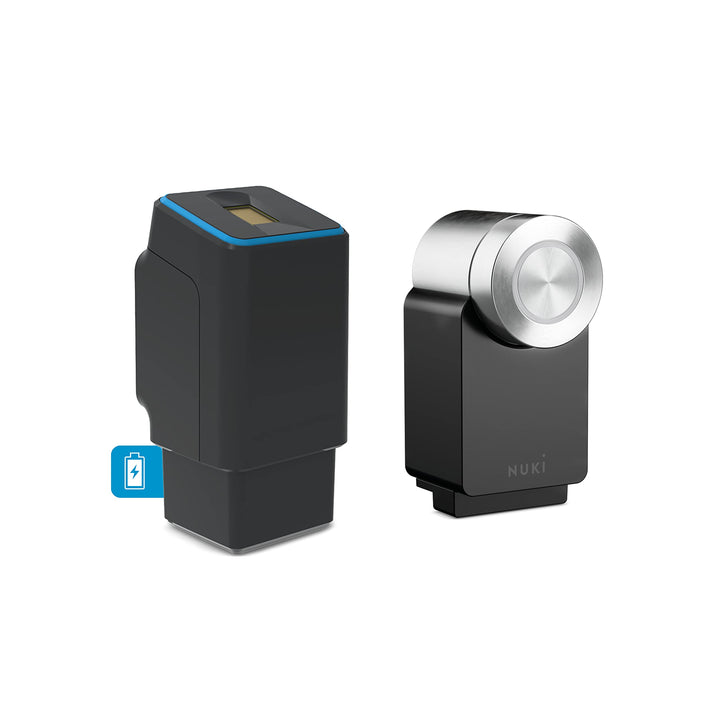 EKEY UNO 200228 Fingerprint mit Akku inkl. Nuki Smart Lock 3.0 Pro schwarz, Akkubetriebenes Nachrüst