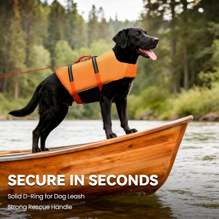 VIVAGLORY Rip Stop Schwimmweste Hund, Hundeschwimmweste, Schwimmhilfe & Auftrieb, Rettungsweste Hund