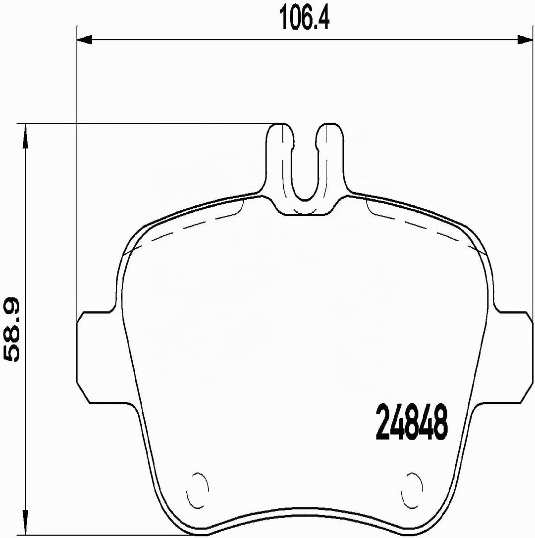 Brembo P50091 Hintere Bremsbeläge, Anzahl 4