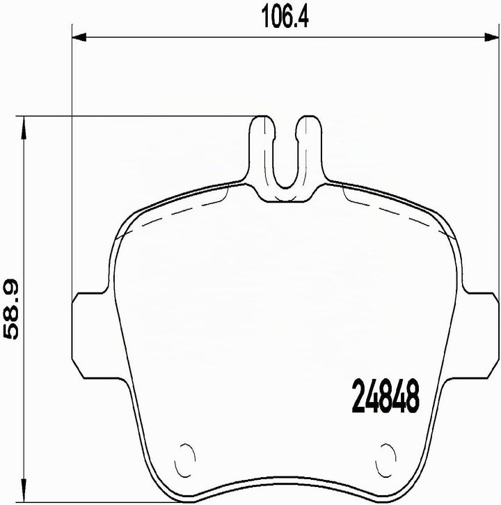 Brembo P50091 Hintere Bremsbeläge, Anzahl 4
