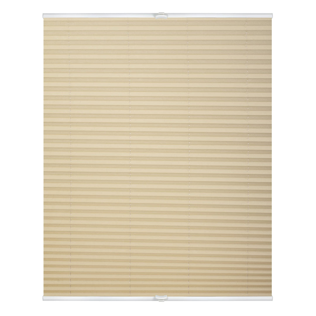 Wohn-Guide PKV.120.130.05 Plissee Klemmfix, ohne Bohren, verspannt - Creme 120 cm x 130 cm (B x L) 1