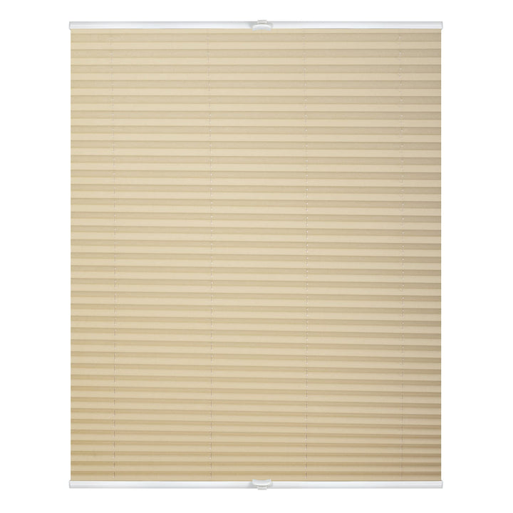 Wohn-Guide PKV.120.130.05 Plissee Klemmfix, ohne Bohren, verspannt - Creme 120 cm x 130 cm (B x L) 1
