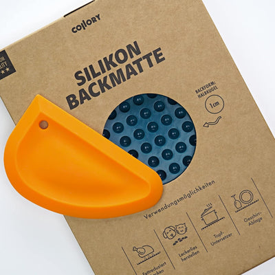 Collory mini Halbkugel (1cm) Silikon Backmatte und Teigschaber Set zur Herstellung von Hundekekse un