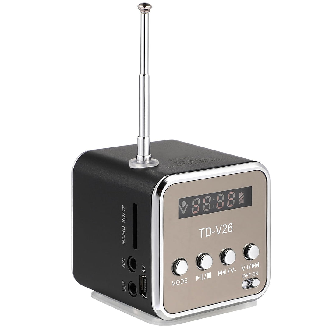 ULTECHNOVO Mini-, digitaler tragbarer Musik-MP3/4-Player, Micro-SD/TF-USB-Disk-, FM-Radio, Mini-Digi