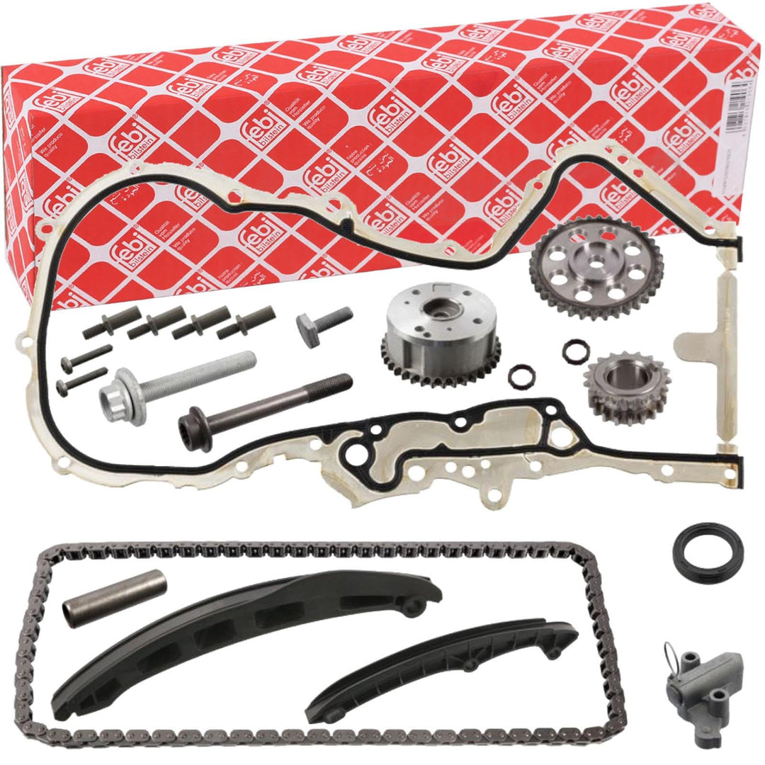 febi bilstein 107994 Steuerkettensatz für Nockenwelle, mit Gleitschienen und Kettenspanner, 1 Stück
