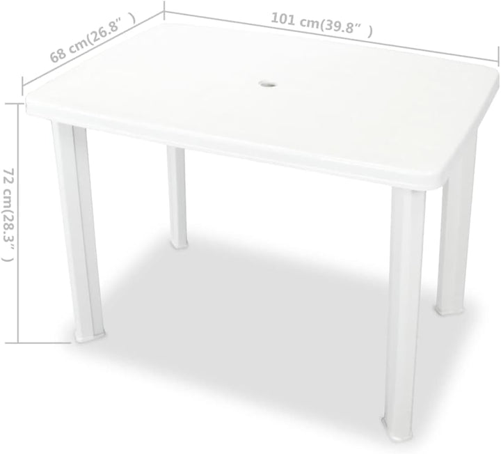vidaXL Gartentisch mit Schirmloch Witterungsbeständig Esstisch Campingtisch Tisch Terrassentisch Gar