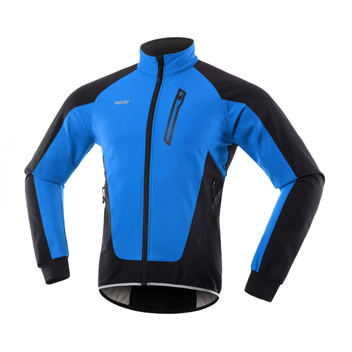 ARSUXEO Herren Winter Fahrradjacke Thermo-Vlies Softshell MTB Fahrrad Outwear Winddicht Wasserdicht