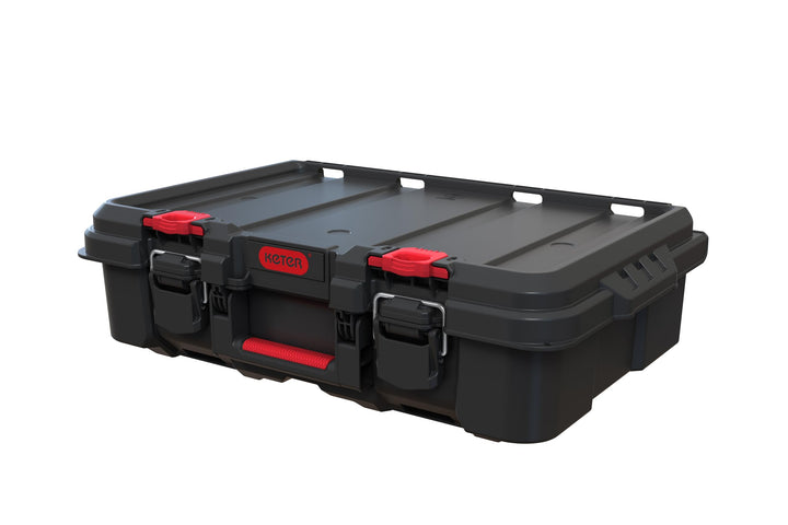 Keter Stack & Roll 253382 Aufbewahrungskoffer für Elektrowerkzeug, robust Aufbewahrungsbox für Elekt