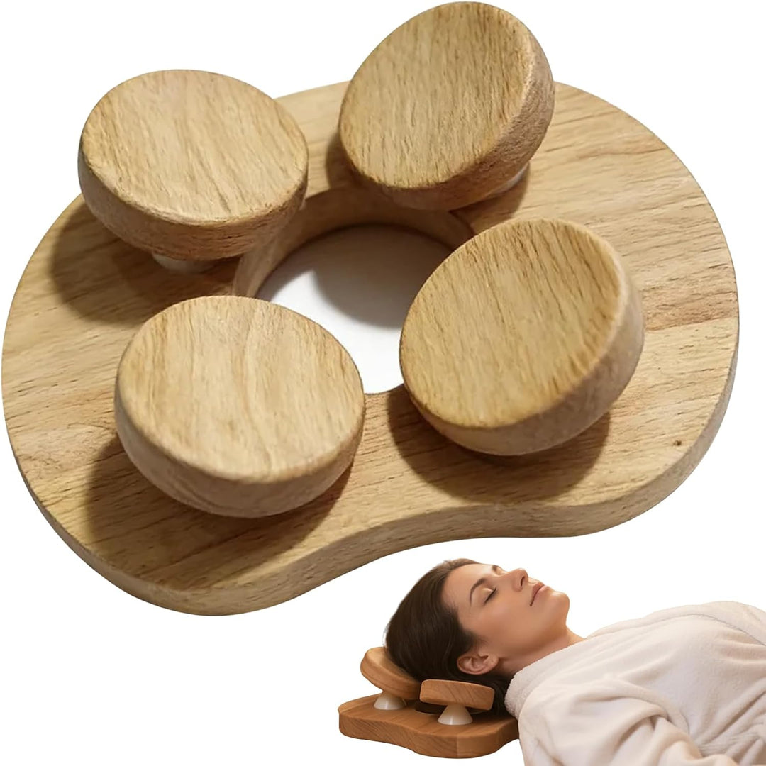 Saunakissen, Sauna-Kopfstütze aus Holz mit drehbarem Design zur Nackenstütze, ergonomisches Nackenki